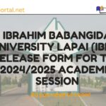 IBRAHIM BABANGIDA UNIVERSITY LAPAI (IBBU) RELEASE FORM FOR THE 2024/2025 ACADEMIC SESSION