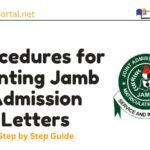 Procedures for Printing Jamb admission letters