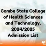 Gombe State College of Health Sciences and Technology, 2024/2025 Admission List