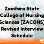 Zamfara State College of Nursing Sciences (ZACONS) Revised Interview Schedule