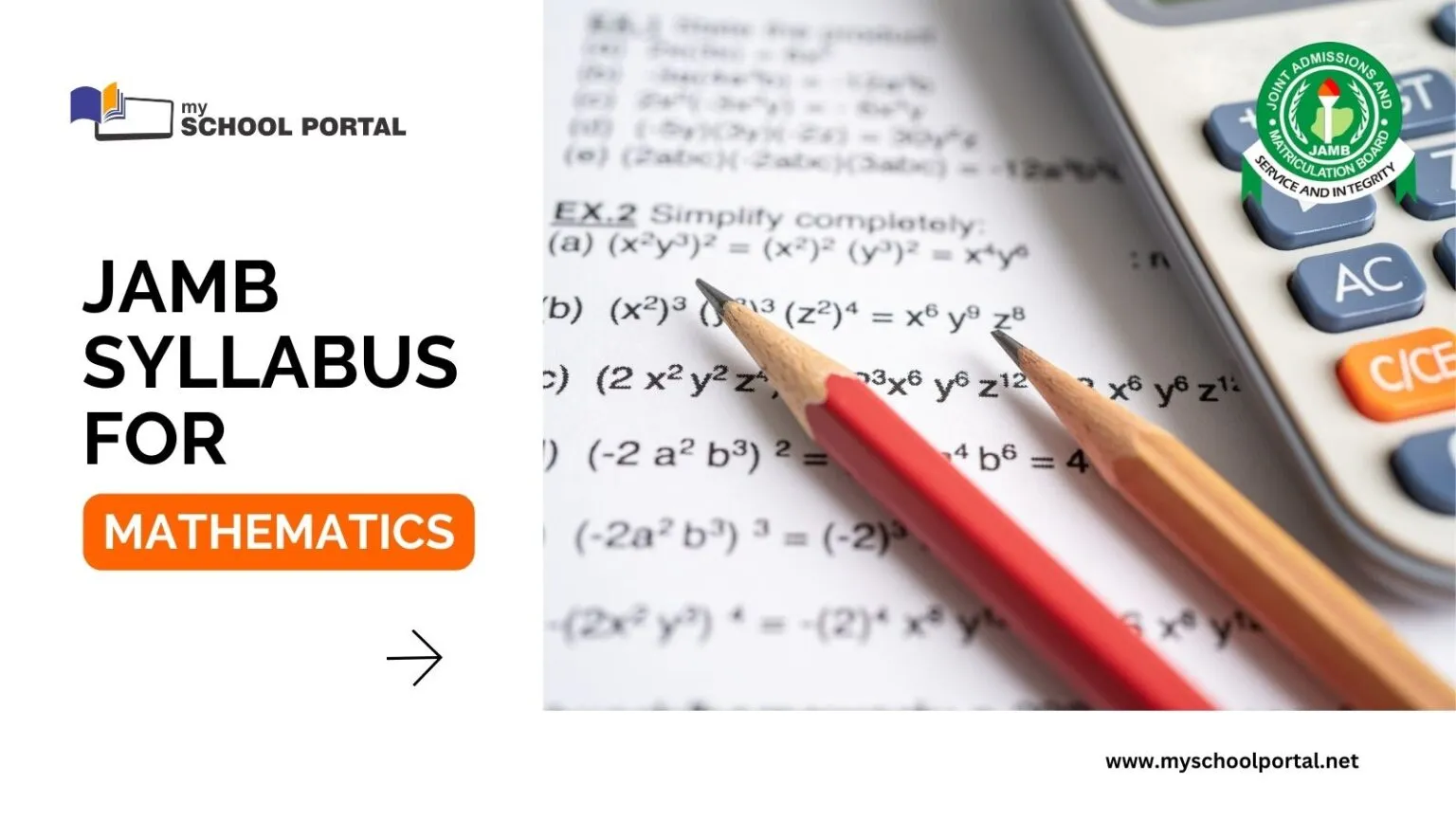 Jamb SYLLABUS for mathematics