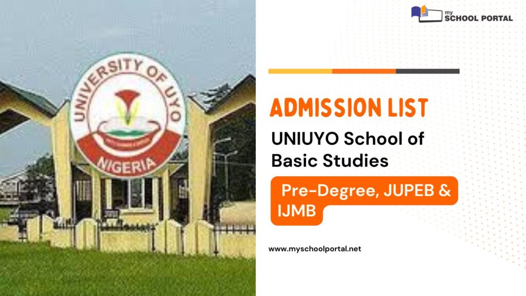 Uniuyo predegree admission list