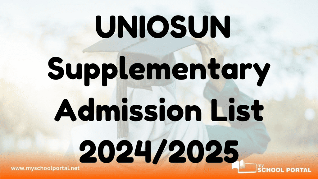 UNIOSUN Supplementary Admission List 2024/2025