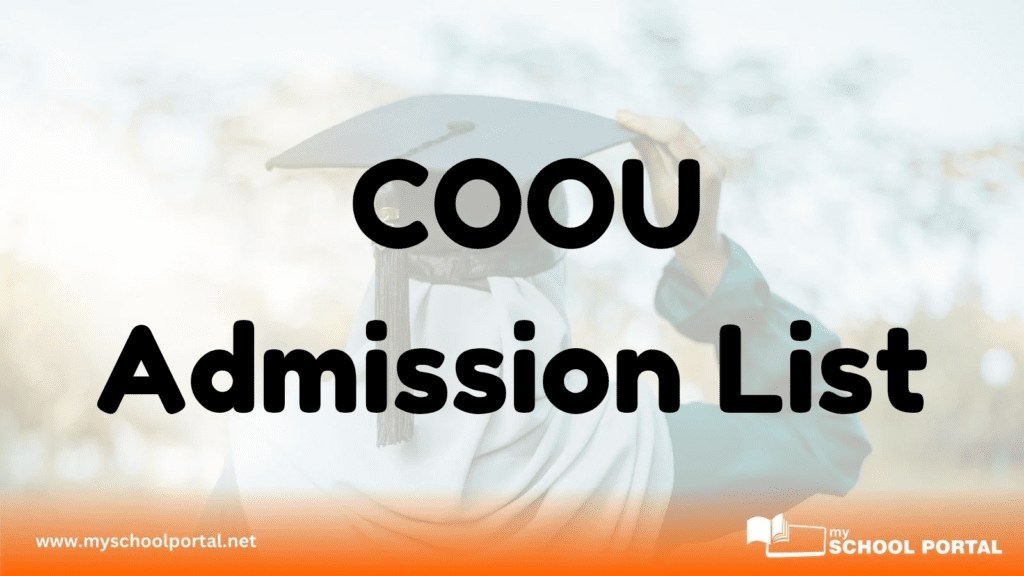 COOU Admission List