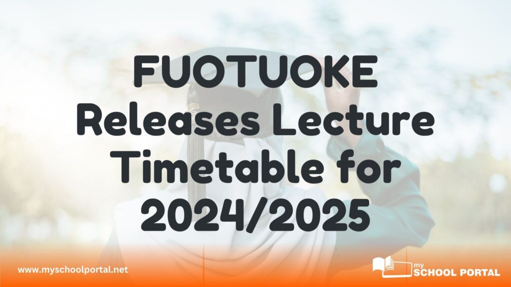 FUOTUOKE Releases Lecture Timetable image