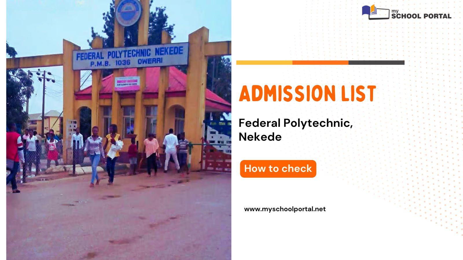 Federal Polytechnic, Nekede Admission list