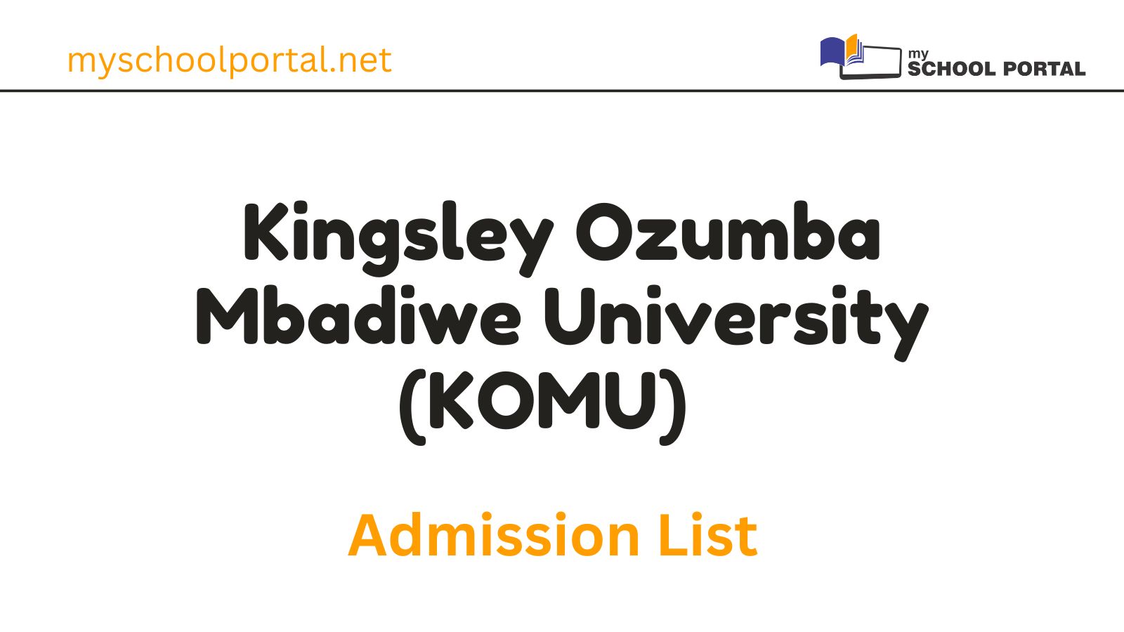 KOMU Admission List