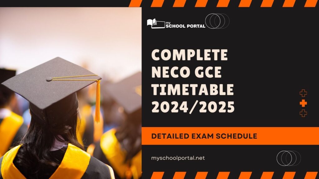 Neco gce timetable