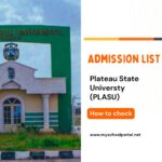 PLASU Admission list