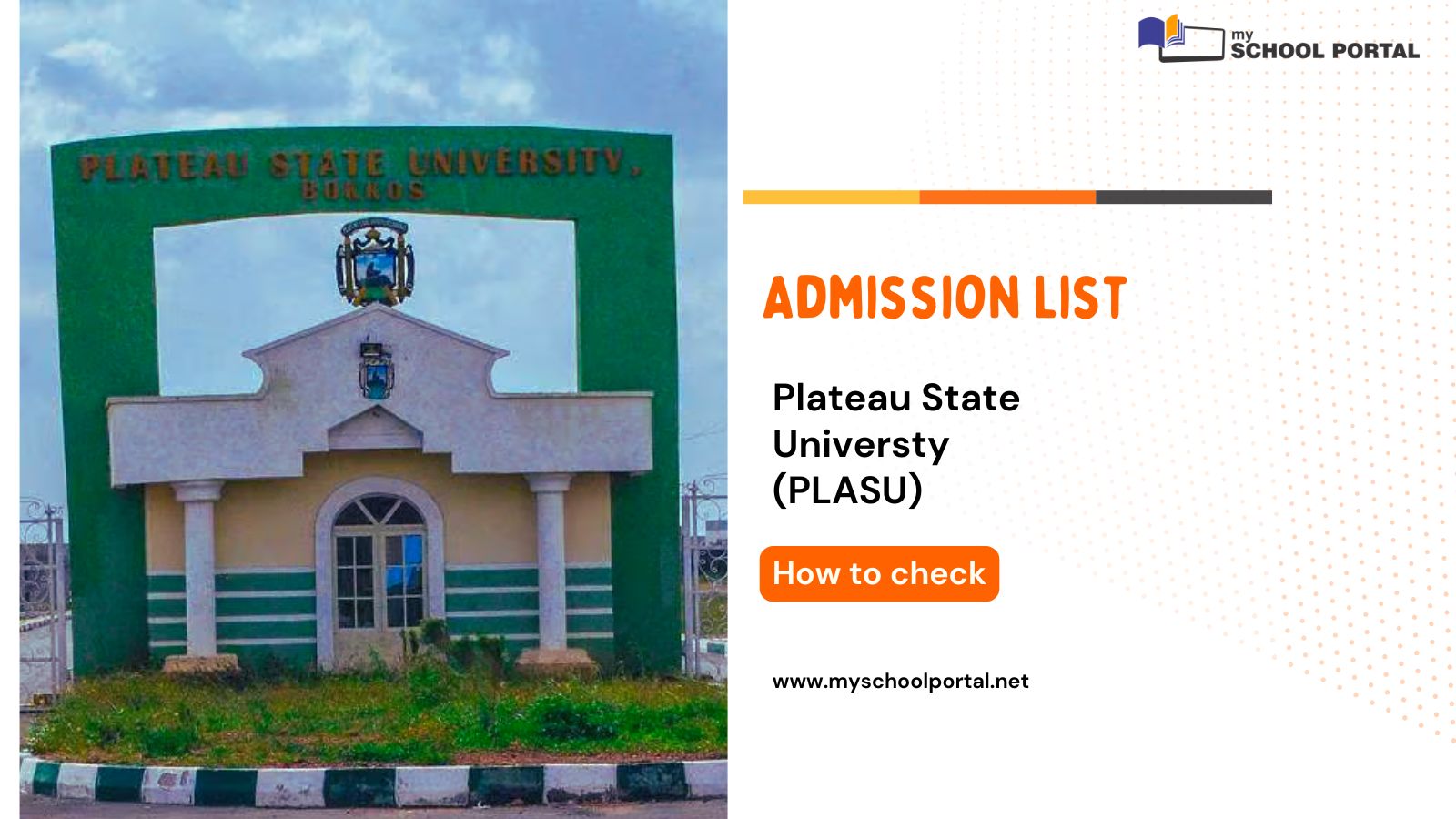 PLASU Admission list