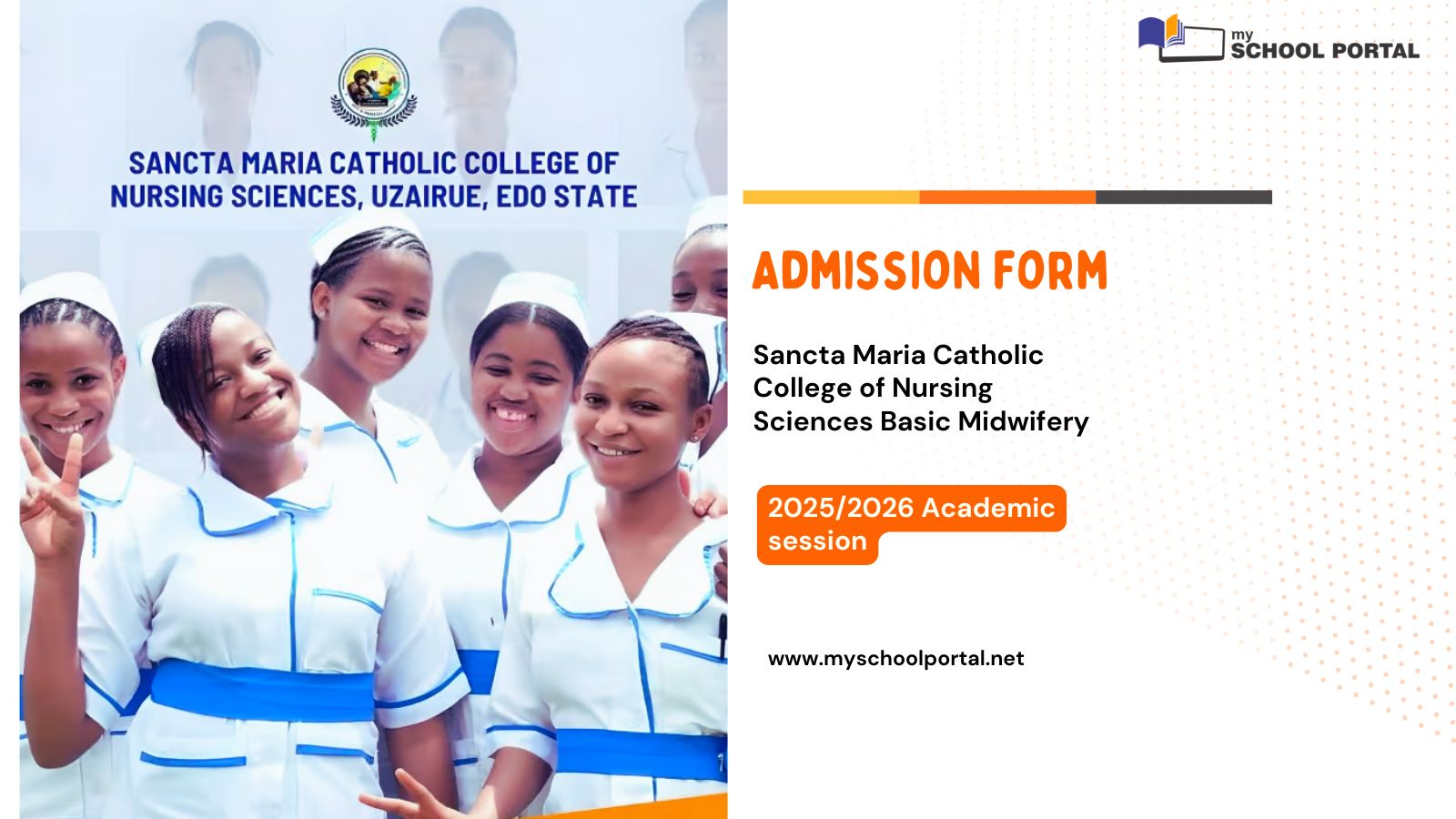 Sancta Maria Catholic College of Nursing Sciences Basic Midwifery Admission form