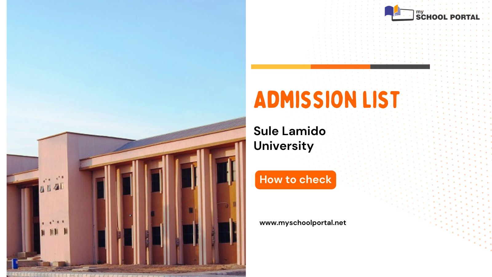 Sule Lamido University Admission list