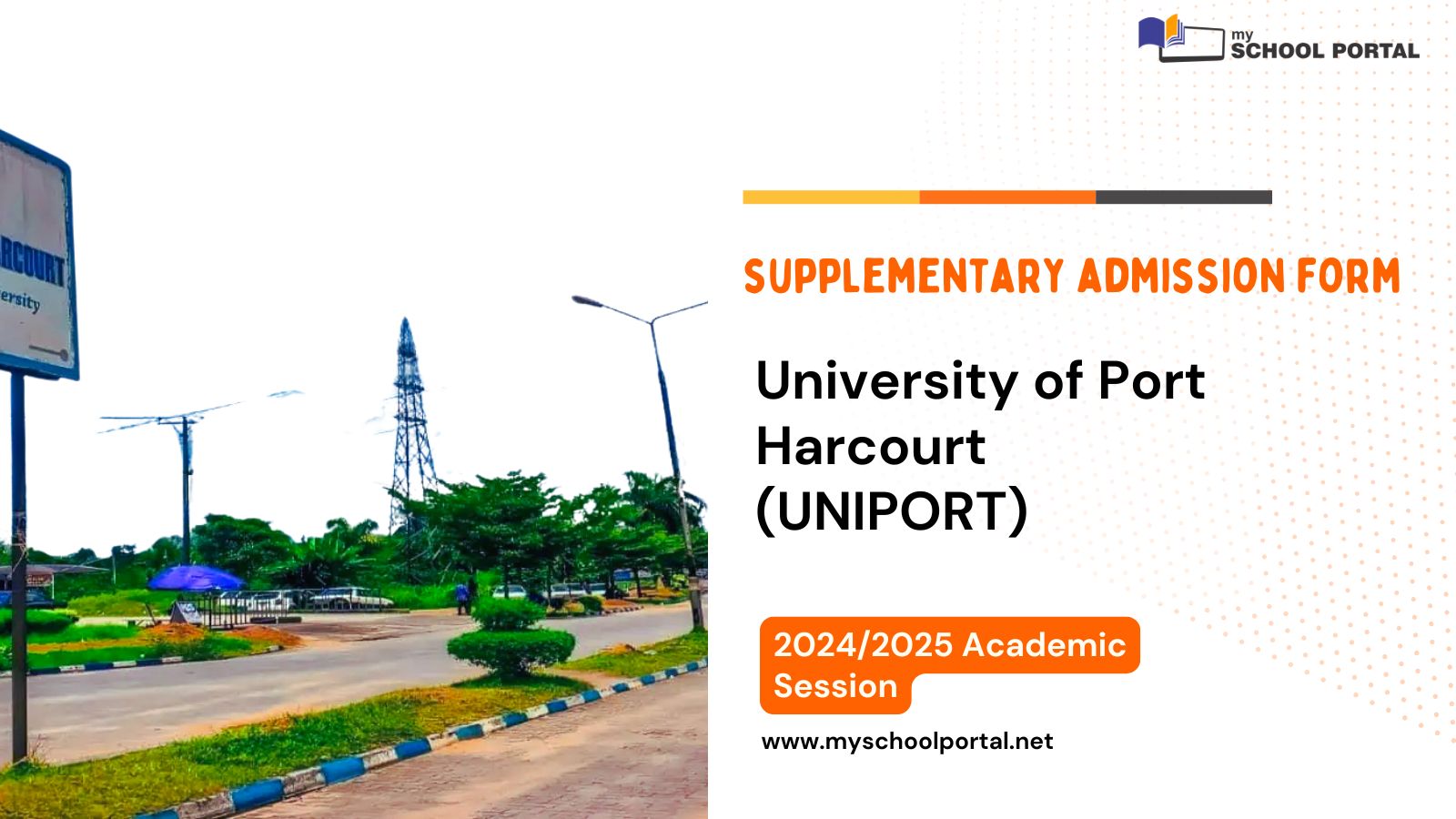 UNIPORT supplementary admission form