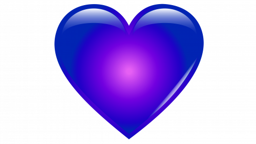 Blue Heart Emoji Logo PNG