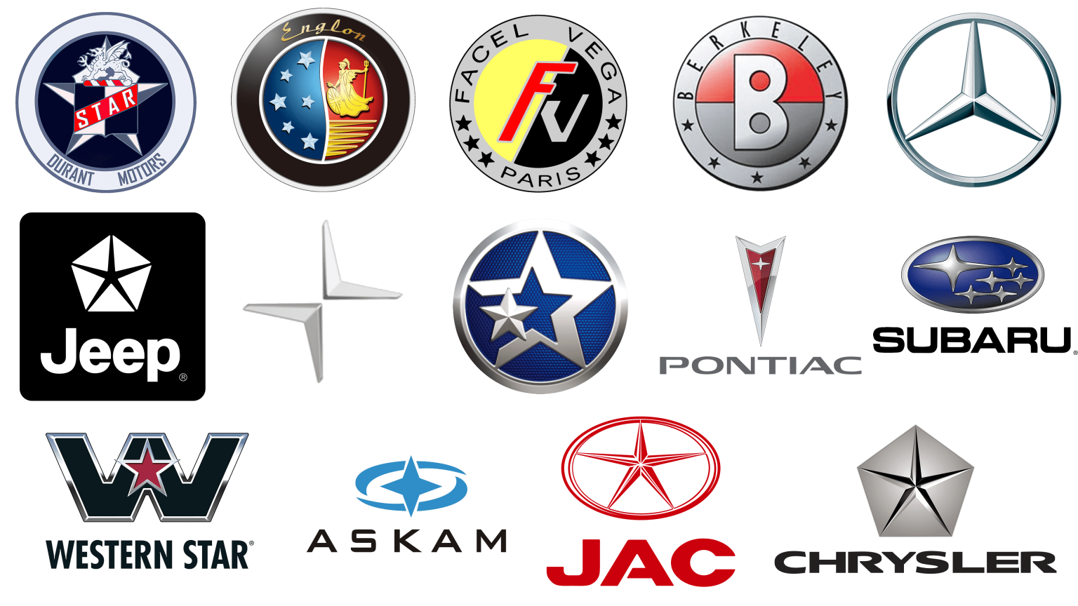 Car Brands with Star Logos PNG