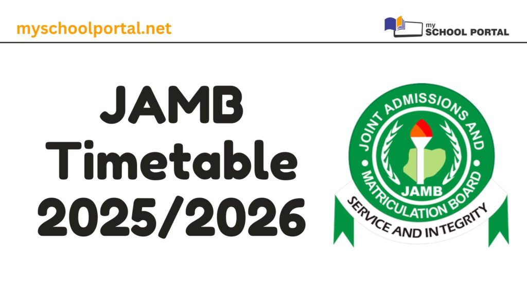 JAMB Timetable