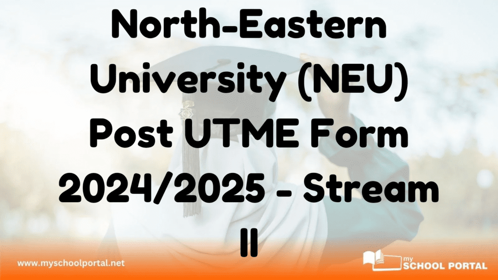 North-Eastern University (NEU) Post UTME Form 2024/2025 - Stream II