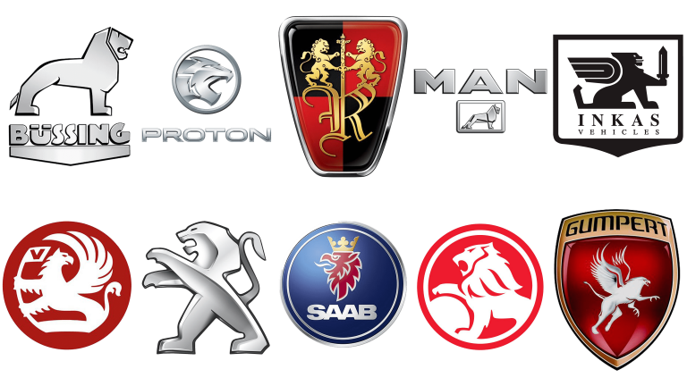 Car logos with lions PNG