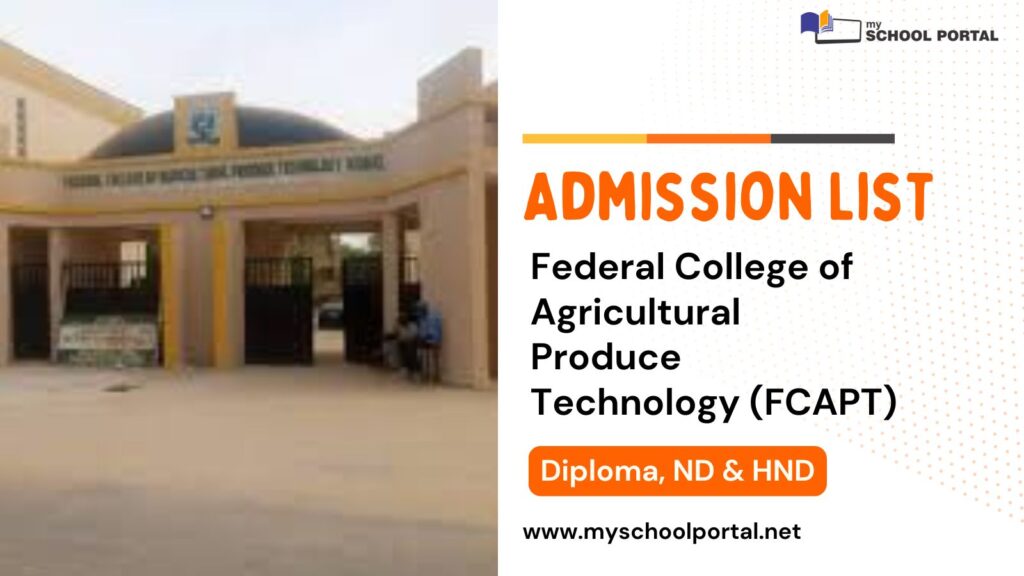 FCAPT Kano Admission List