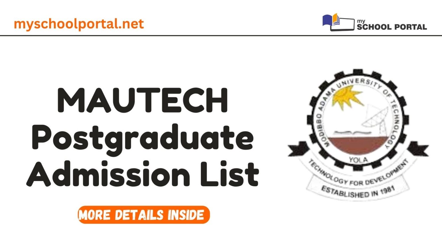 MAUTECH Postgraduate Admission List