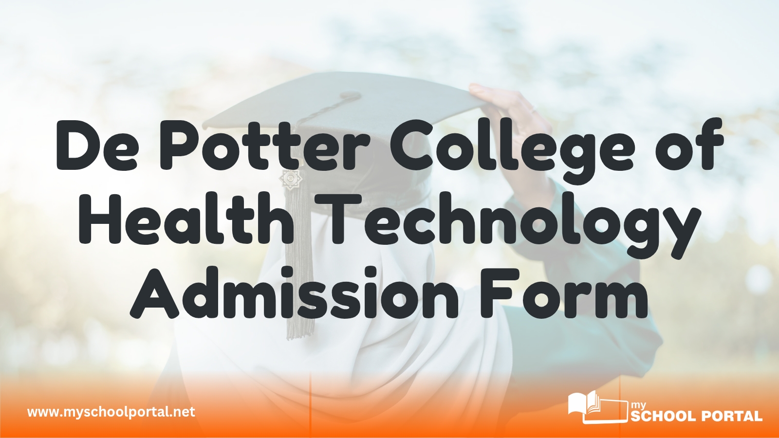 De Potter College of Health Technology Admission Form