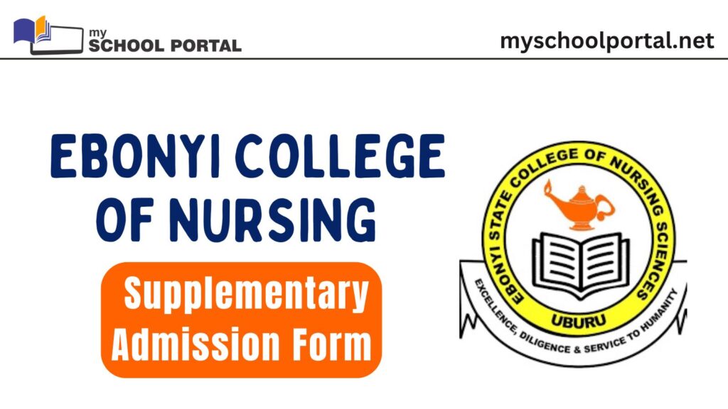 Ebonyi College of Nursing Supplementary Admission Form