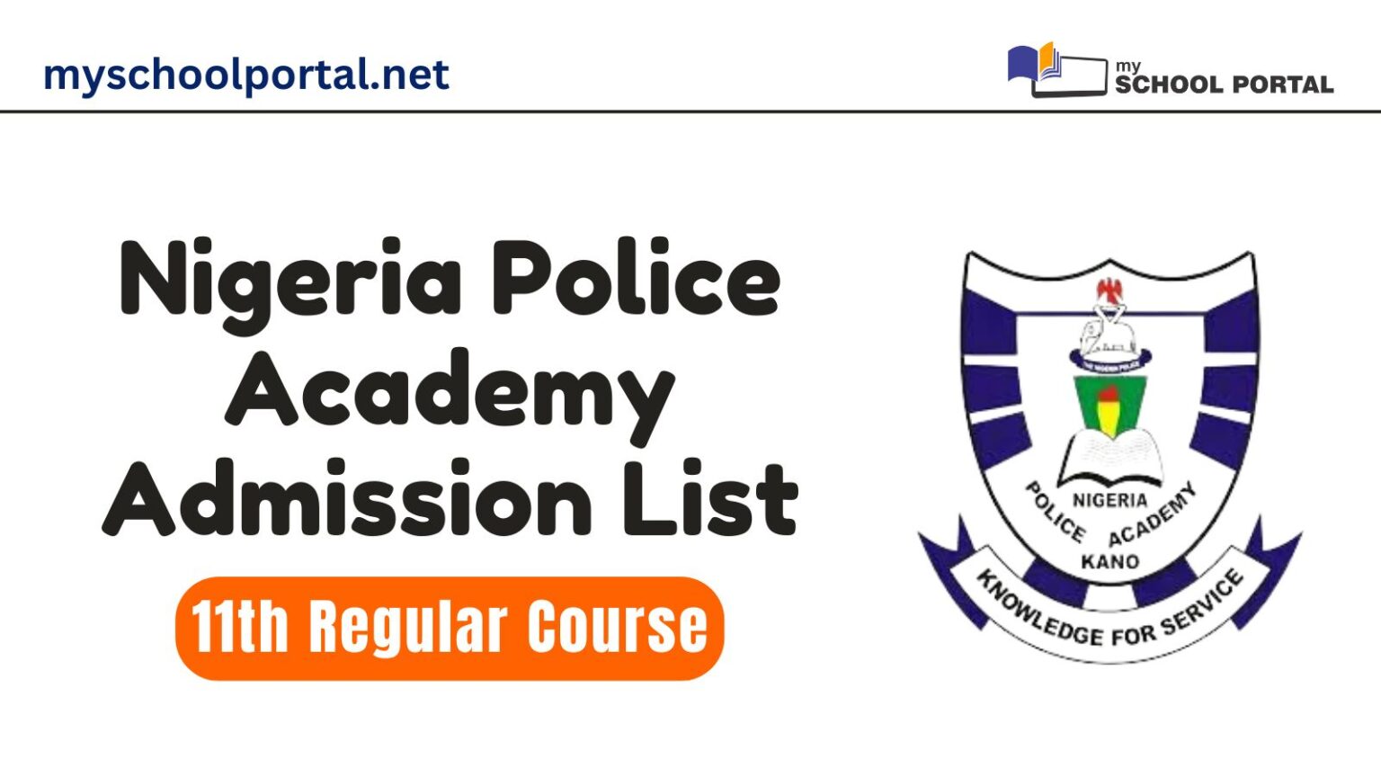 Nigeria Police Academy Admission List