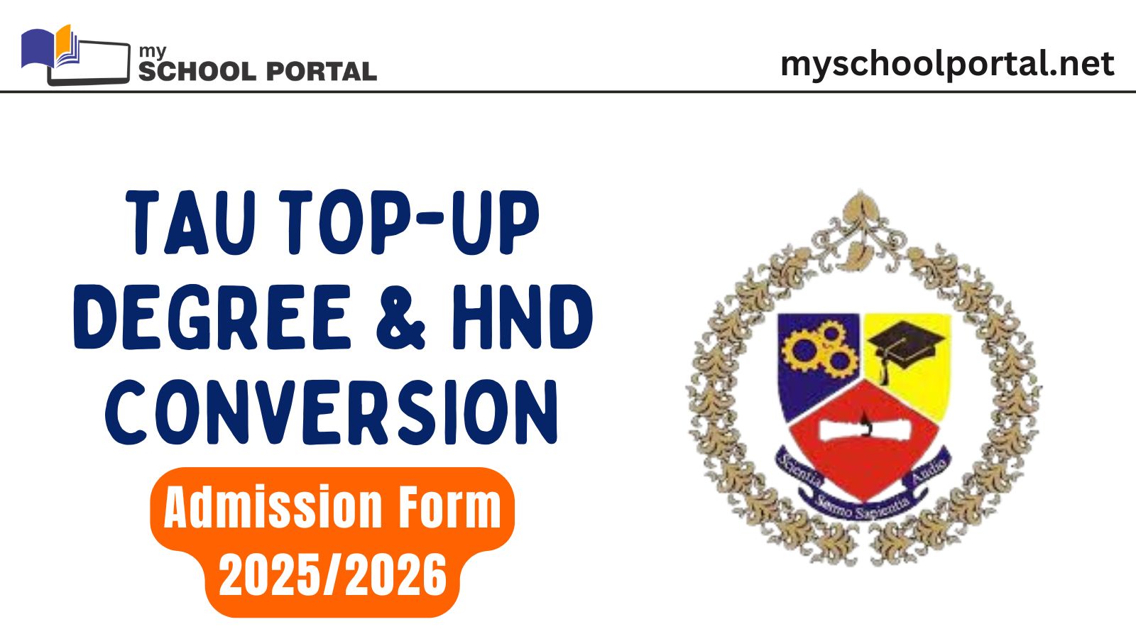 TAU Top-Up Degree & HND Conversion Admission Form