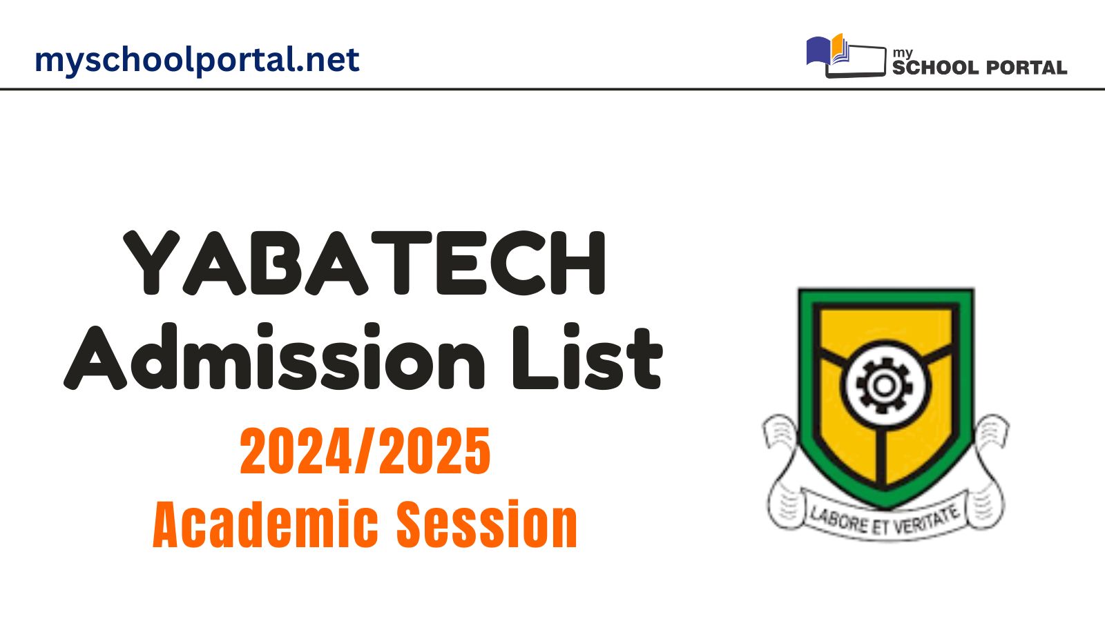 YABATECH Admission List