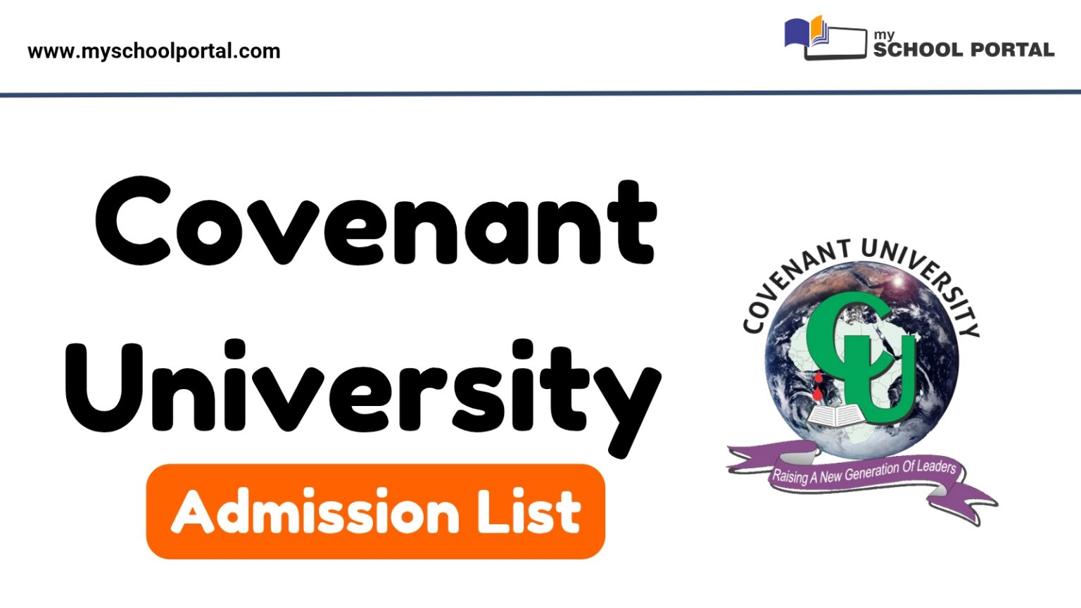 Covenant University Admission List