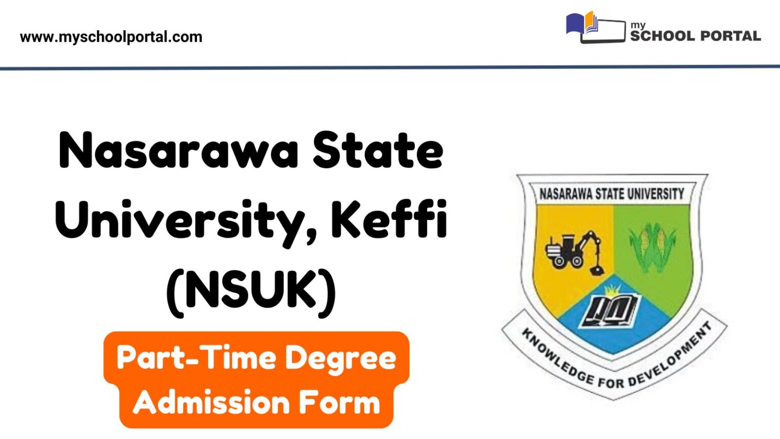 NSUK Part-Time Degree Admission Form