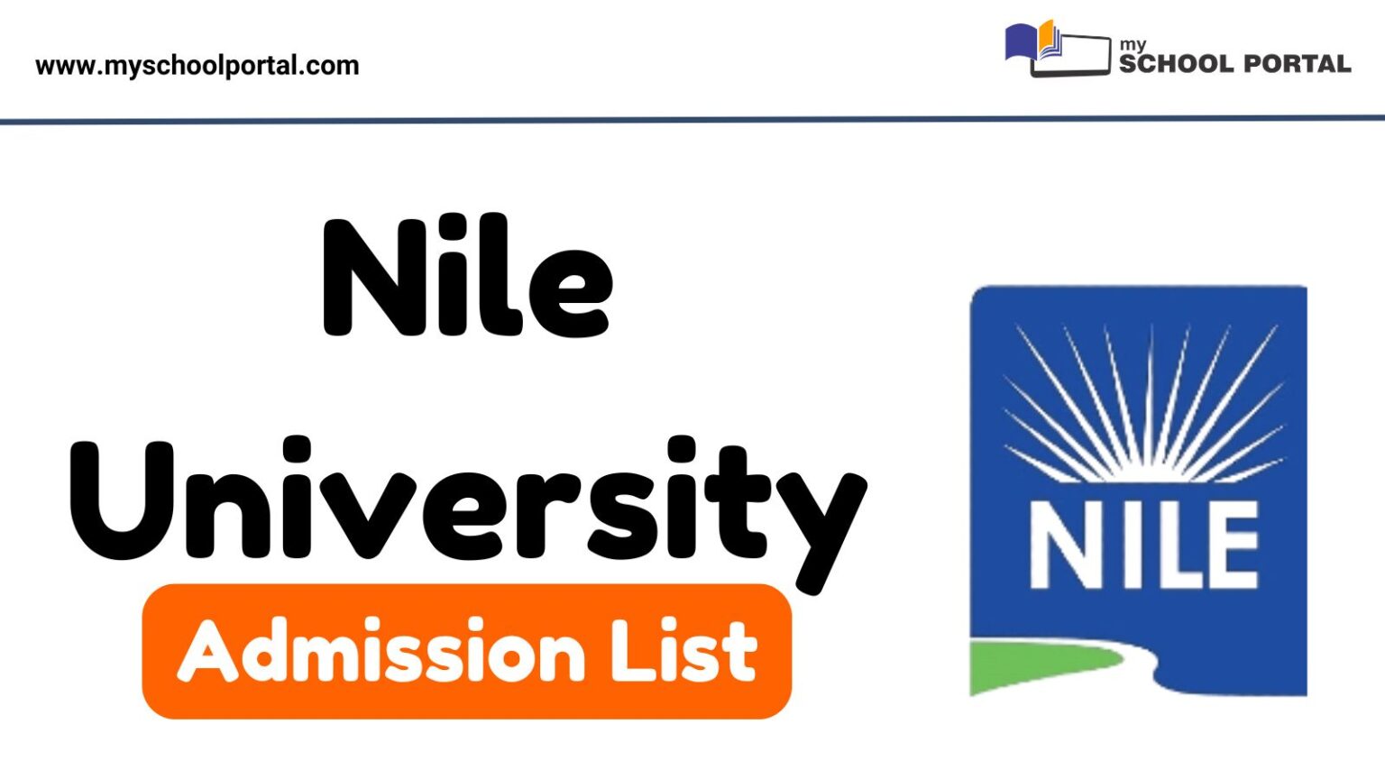 Nile University Admission List