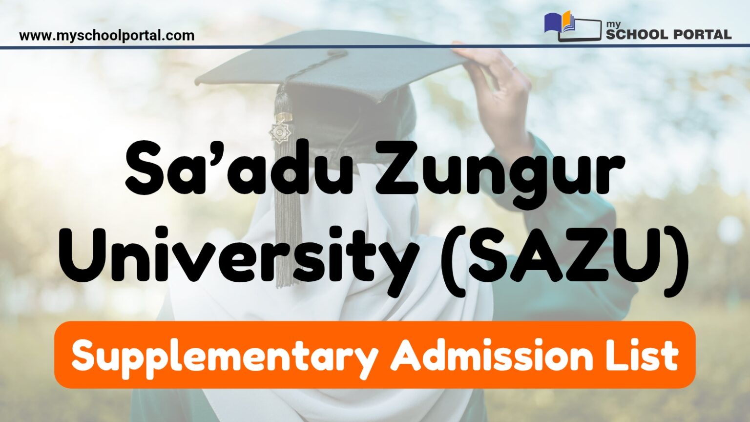 SAZU Supplementary Admission List 2025