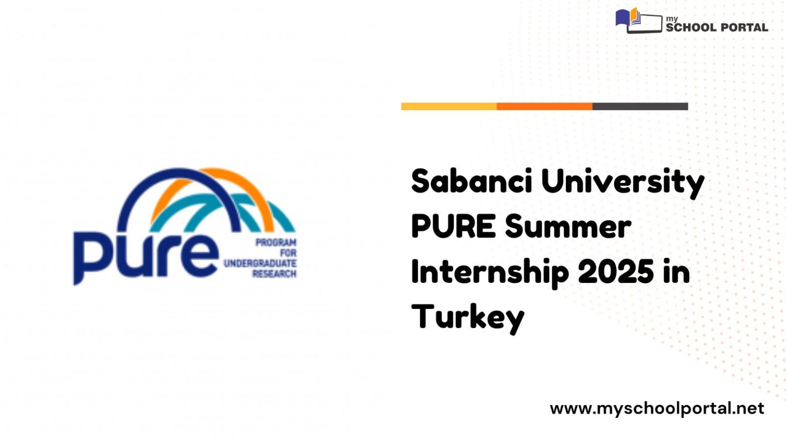 Sabanci University PURE Summer Internship 2025 in Turkey