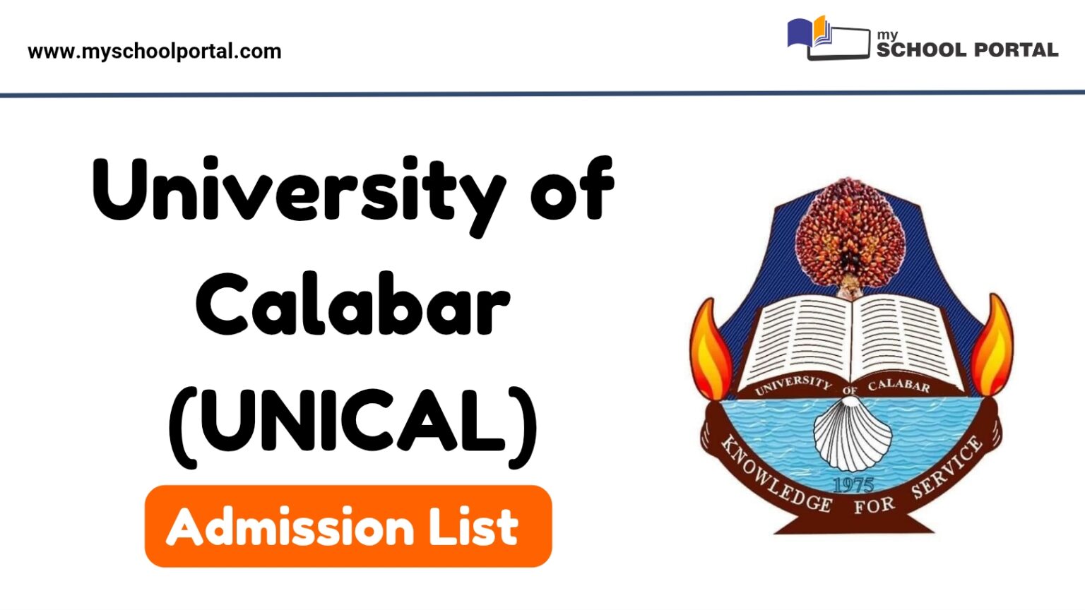UNICAL Admission List 2025