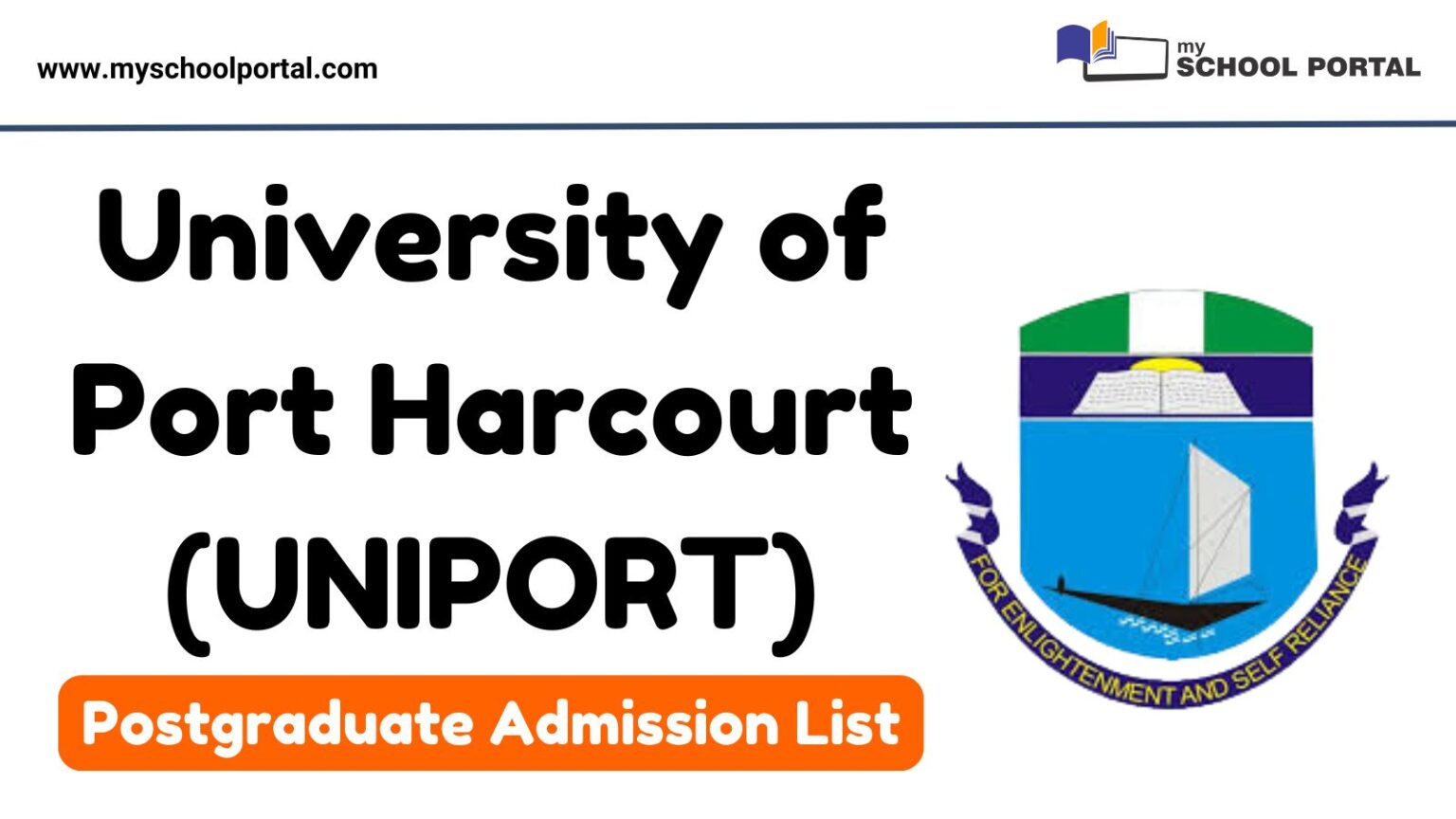 UNIPORT Postgraduate Admission List