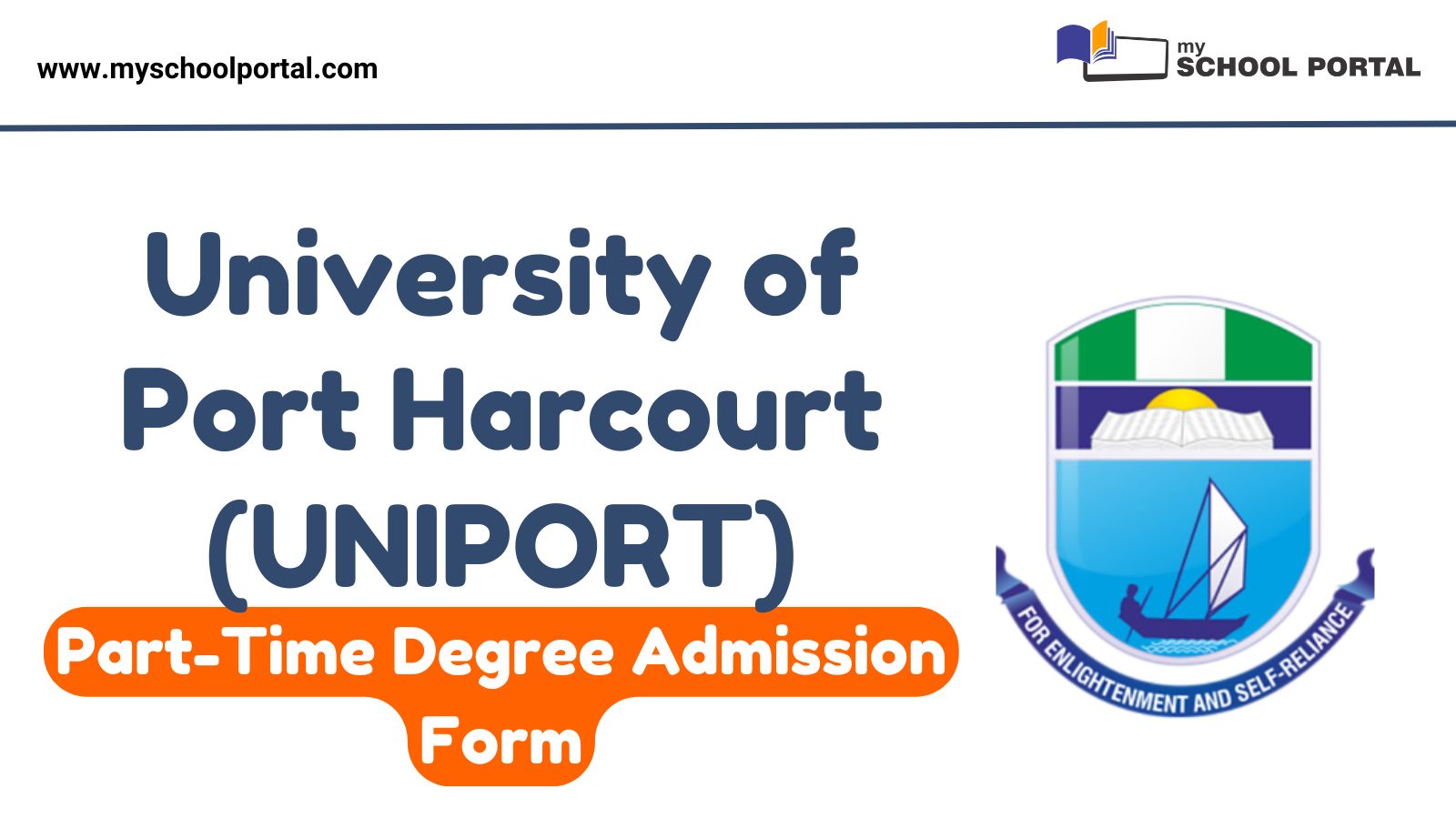 UNIPORT Part-Time Degree Admission Form