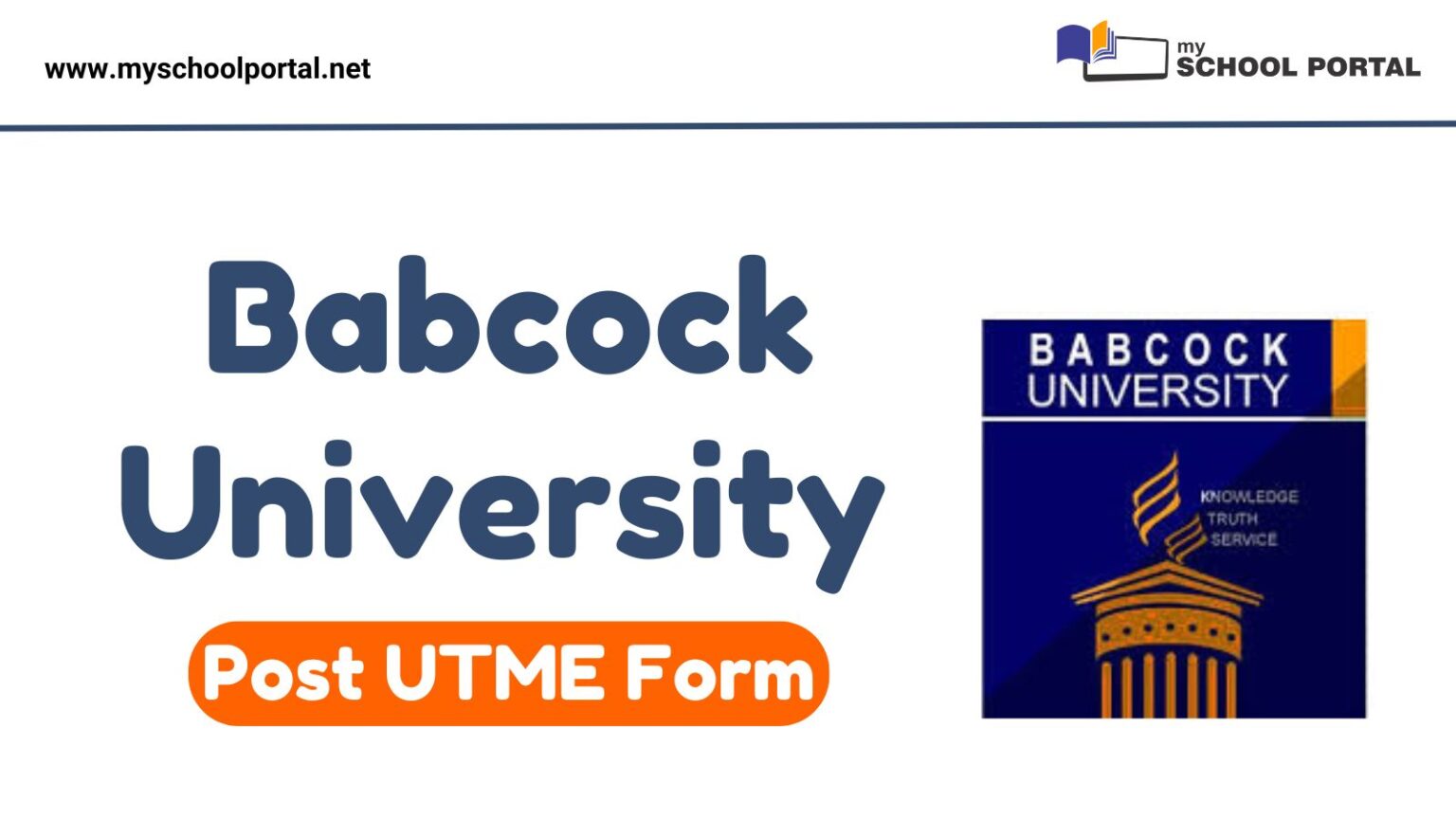 Babcock University Post UTME Form