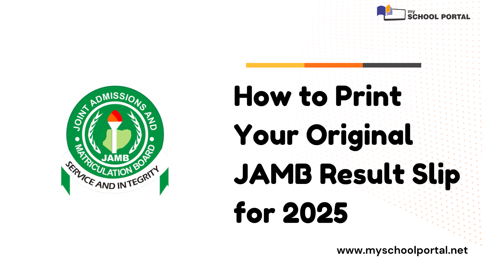 How to Print Your Original JAMB Result Slip for 2025