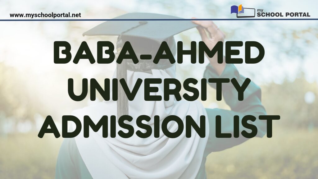 Baba-Ahmed University Admission List